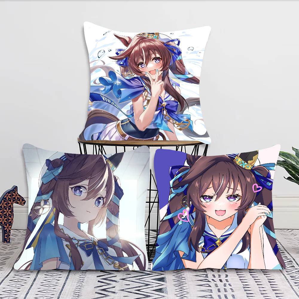 Vivlos Anime U-Uma Musume Pillow Case Fashion Square Pillowcase Bedroom Sofa Room Ins Decoration Leisure