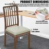 4Pcs Dining Chair Seat Cover Set Leather Waterproof Chair Cushion Cover Kitchen Chair Seat Protector Slipcover Furniture Decor