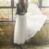 Women Adult Tulle Skirt Elastic High Waist Pleated Midi Skirt