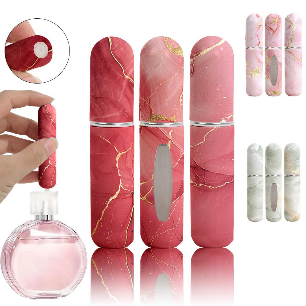 Marble Pattern High-end Printing 5ML Perfume Sub-bottling Sample Portable Travel Bottom Direct Charging