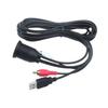 AUX Extension Dual RCA Cable Dash Flush Mount USB Port 3.5mm For Car Boat Truck