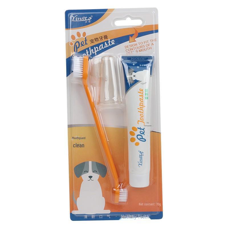 

Набор зубных щеток и зубной пасты для кошек и собак - Средства по уходу за полостью рта Single Finger Sleeve 3-Piece Set