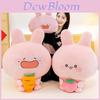 Plush Strawberry Rabbit Pillow With Soft Plush For Girls Gift And Comfort