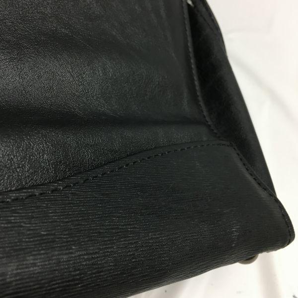 USED/BAGGEX Leather Briefcase Business Bag Black Made in Japan Trusted Quality