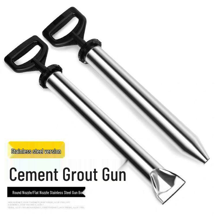 Stainless Steel Grouting Gun for Doors and Gaps Stainless Steel Round Nozzle