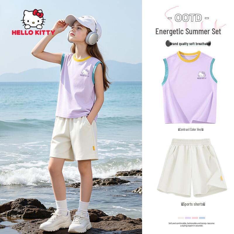Hello Kitty Girls  Two-Piece Summer Sport Set 150
