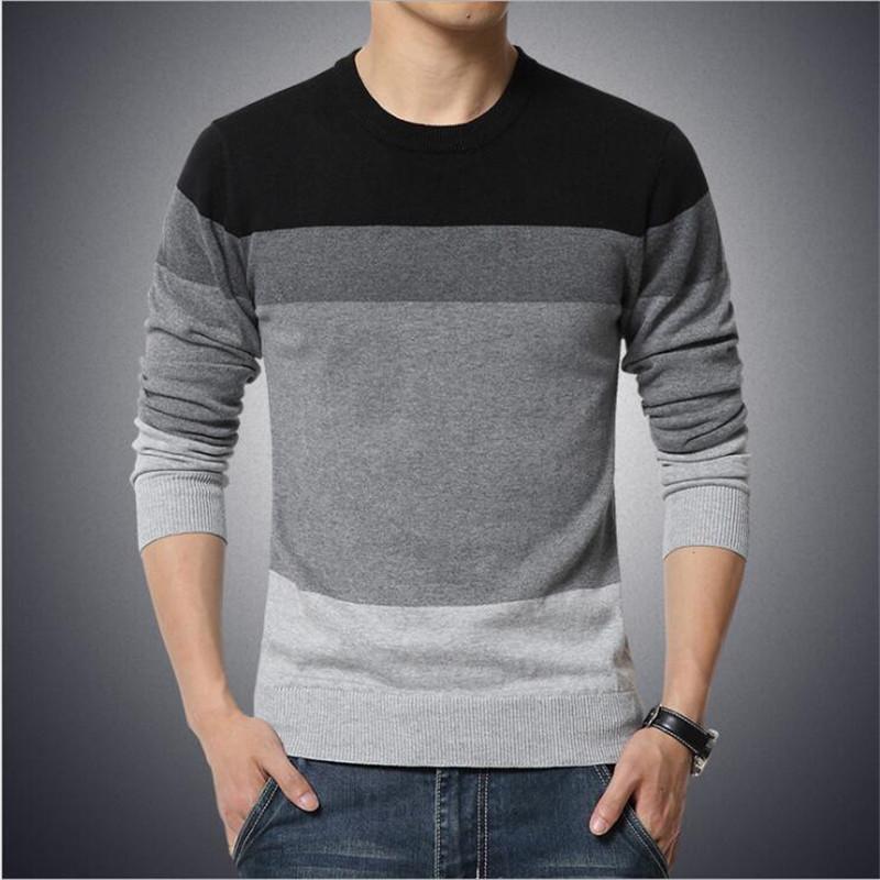 Men's Winter Vintage Crew Neck Thickened Sweater Knitted Pullover Large Size Top