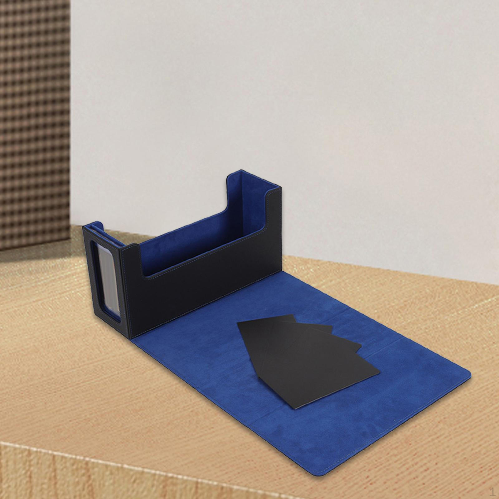 

Коробка для колоды карт вмещает 40 игровых карт 28x10x14 см, легкая для торговли, водонепроницаемая Black Blue