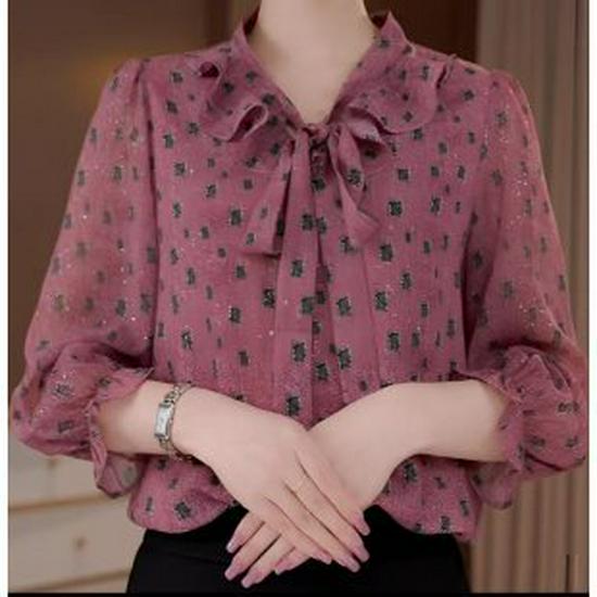 

Spring 2026 Chinese Style T-shirt for Middle-Aged Women - Elegant & Modest Base Layer Top 3XL