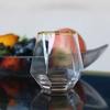 4pcs/set 10OZ Wine Glasses Six-sided Colorful Whiskey Cocktail Tequila Glass Cups Party Bar Supply Home Drinking Tumbler