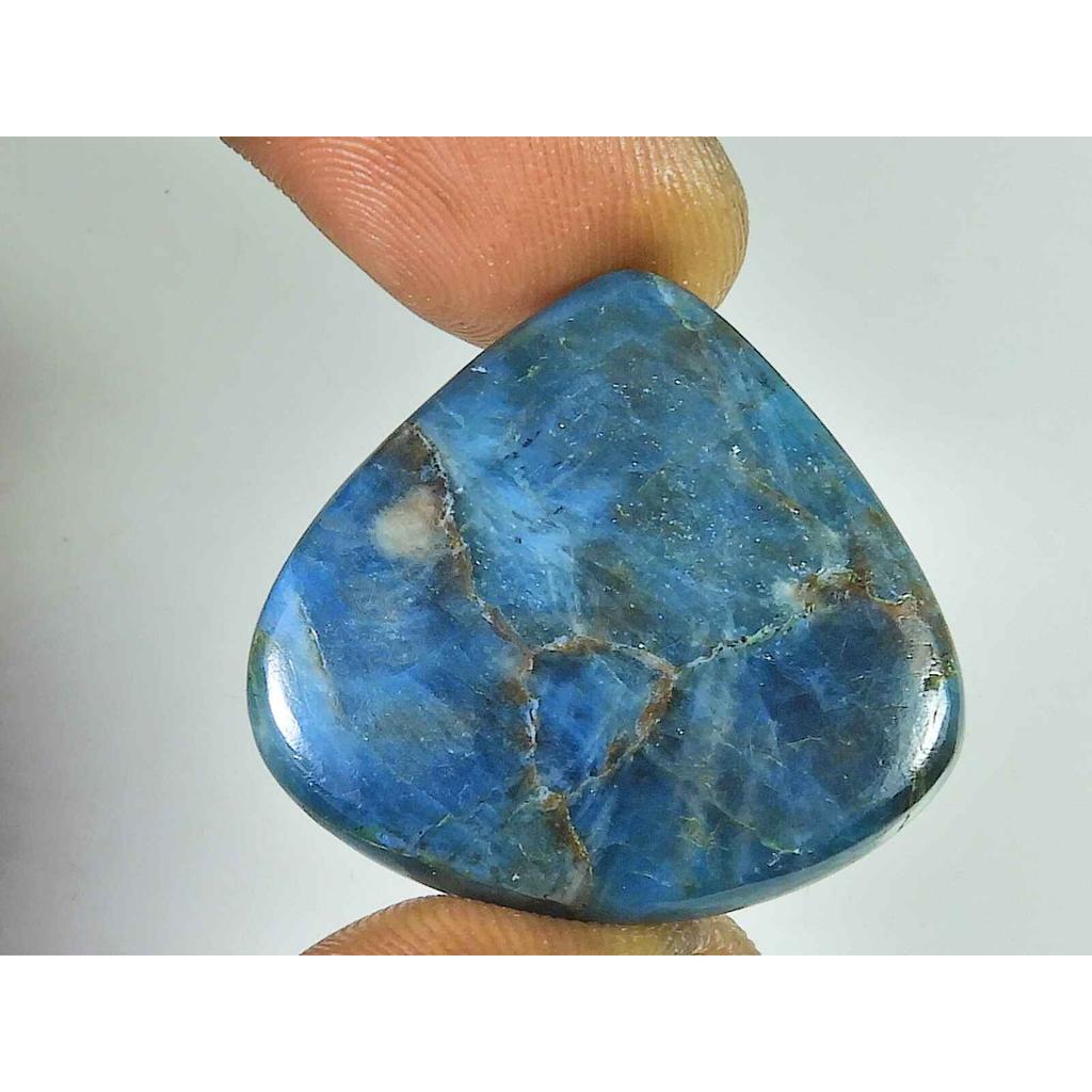 48Cts Genuine Neon Blue Apatite Pear Crystal Cabochon Loose Gemstone 30X31MM SK-2076