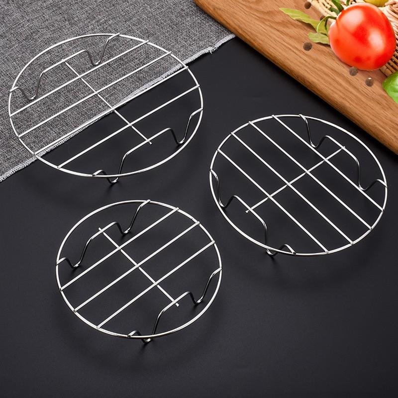 Stainless Steel Steamer Rack With Low Legs Pot Cooking Round Multi-Use Food Steaming Grid 15-27cm Sizes