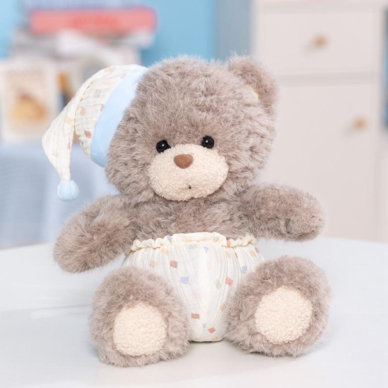 25cm Dingdang Pyjama Beer Pluche Speelgoed Beer Draagt Pyjama Pluche Pop Zacht Knuffeldier Slaapmaatje Kamer Decor Kindercadeau 25cm