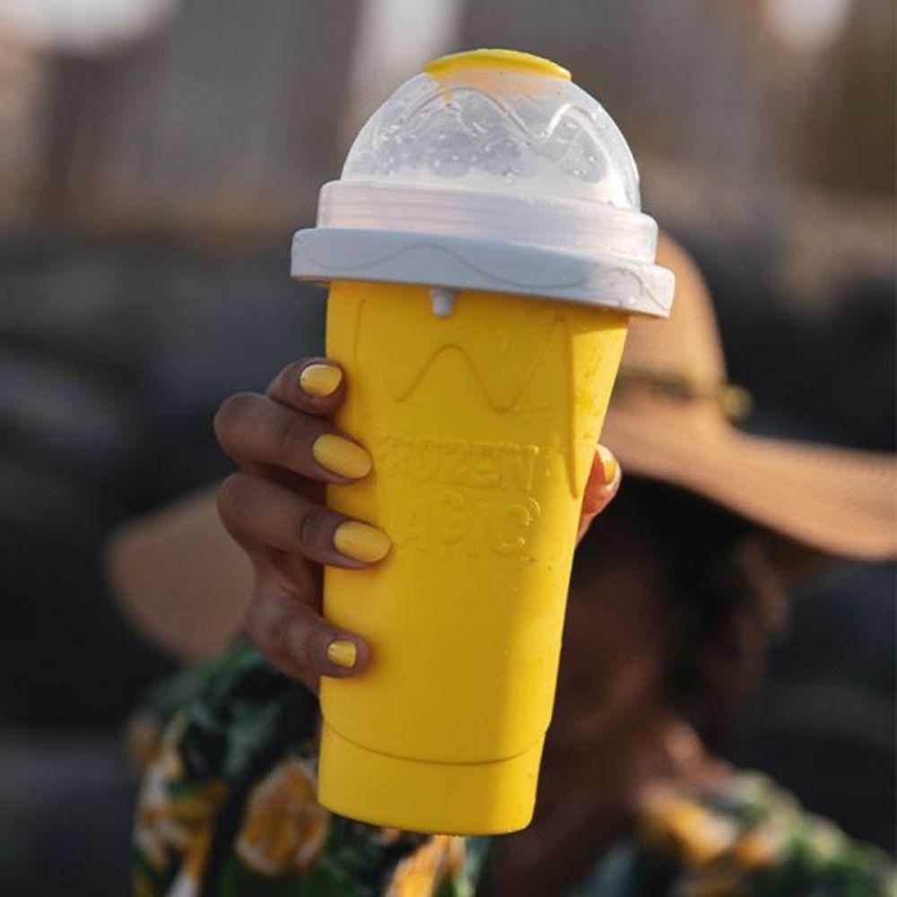 Quick-Frozen Smoothies Squeeze Cup Silicone Slushy Maker Cup DIY Juice Water Bottle  Juice Milk