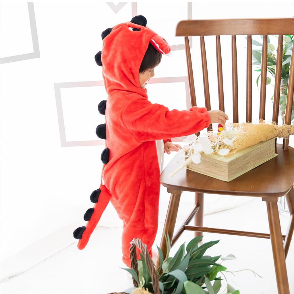 Halloween Costume Baby Dinosaur Kigurumi Pajamas Kids Monster Romper Coveralls Children Baby Costume Kids Costume Cosplay Cute E0391 [monoii]