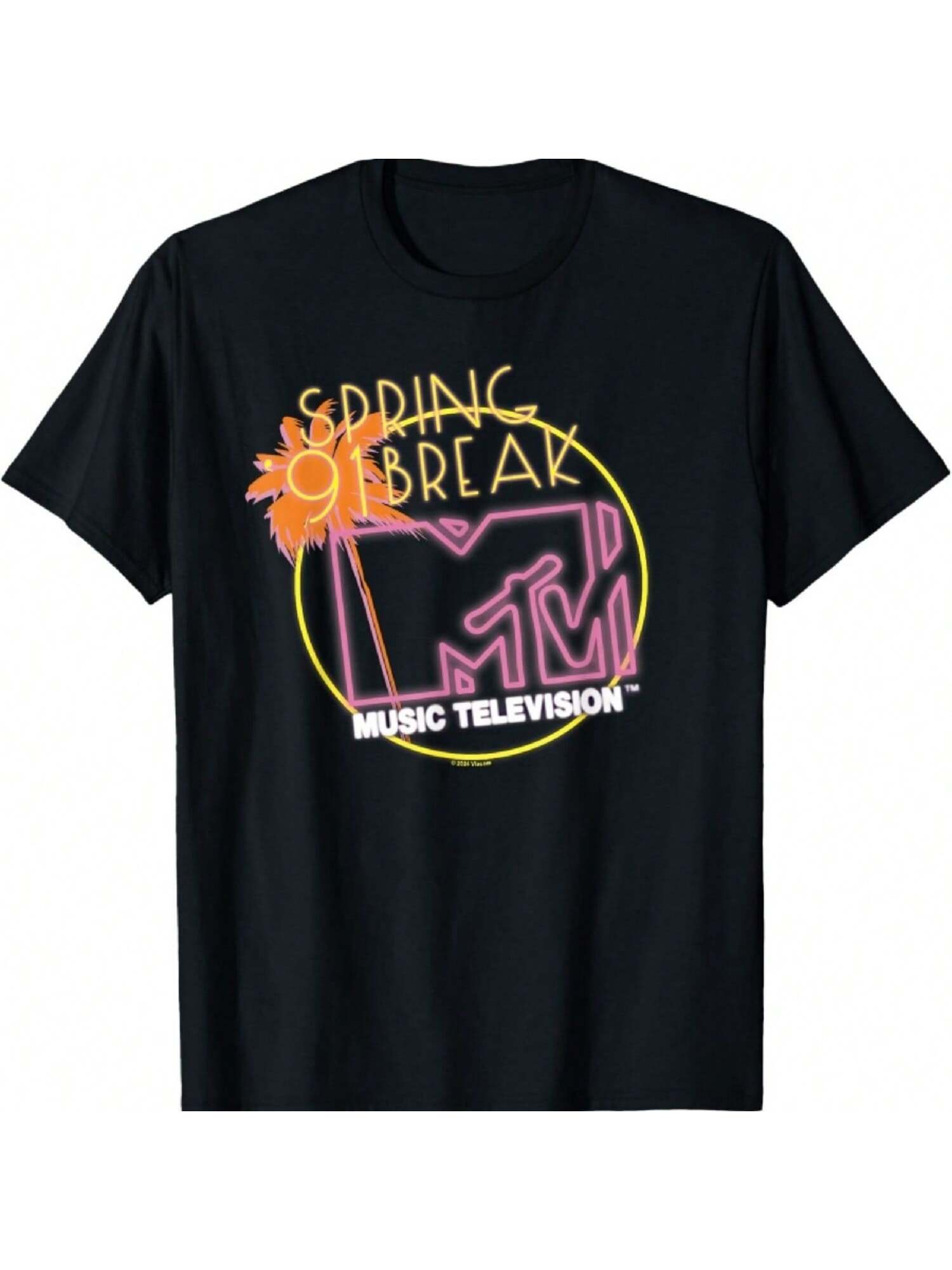 Футболка с неоновой вывеской MTV Spring Break  91 S