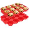 Silicone Muffin Pan for Baking - Premium 12-Cup Nonstick Muffin Pan, Easy Release & Clean, Dishwasher Safe Muffin Tray for Perfect Cupcakes, Muff &