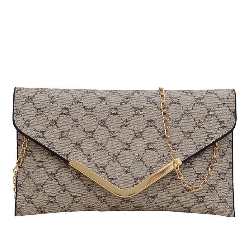 

Жіноча літня сумка 2024 р. з принтом, модна ретро-сумка-конверт, модна зарубіжна сумка на ланцюжку маленька квадратна сумка tide хакі