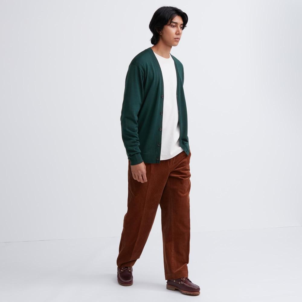Uniqlo Japan Extra Feiner Merino V-Ausschnitt Cardigan Langarm