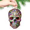 DIY Skull Pendant Horror Skeleton Car Ornaments Christmas Tree Drop Ornaments  Car Rearview Decor