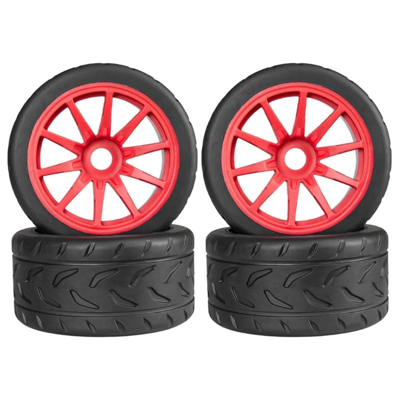 Set of 4 Remote Control Wheel Tires for Crawlers Car Model Rubber Wheel Tires for Remote Control Accessories