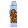 1PC Vintage Octopus Illustration 750ml Color Plastic Sports Water Bottle Leakproof Flip Straw Lid Suitable for Sports Office Home Use
