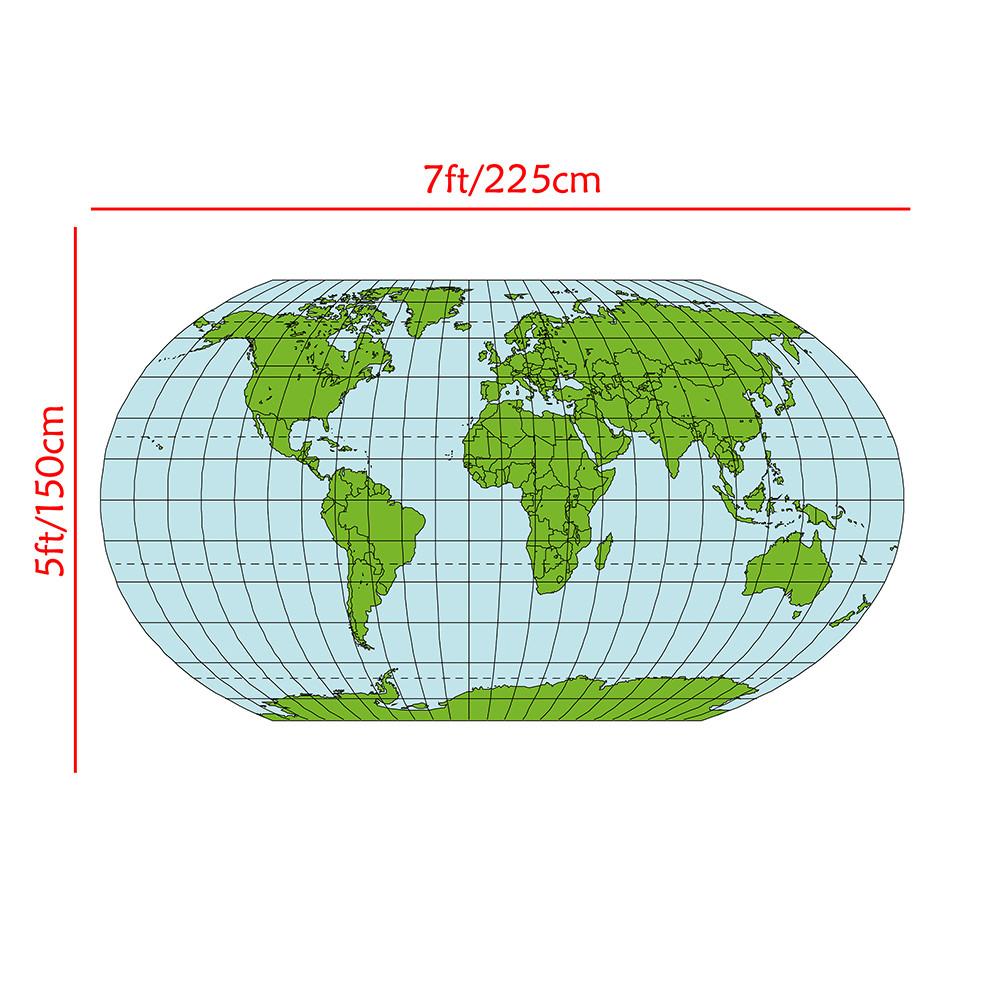 World Map Poster for Classroom Decor, Equal Area Earth Map Wall Art for Geography Education & Office Styling, Educational World Map Print