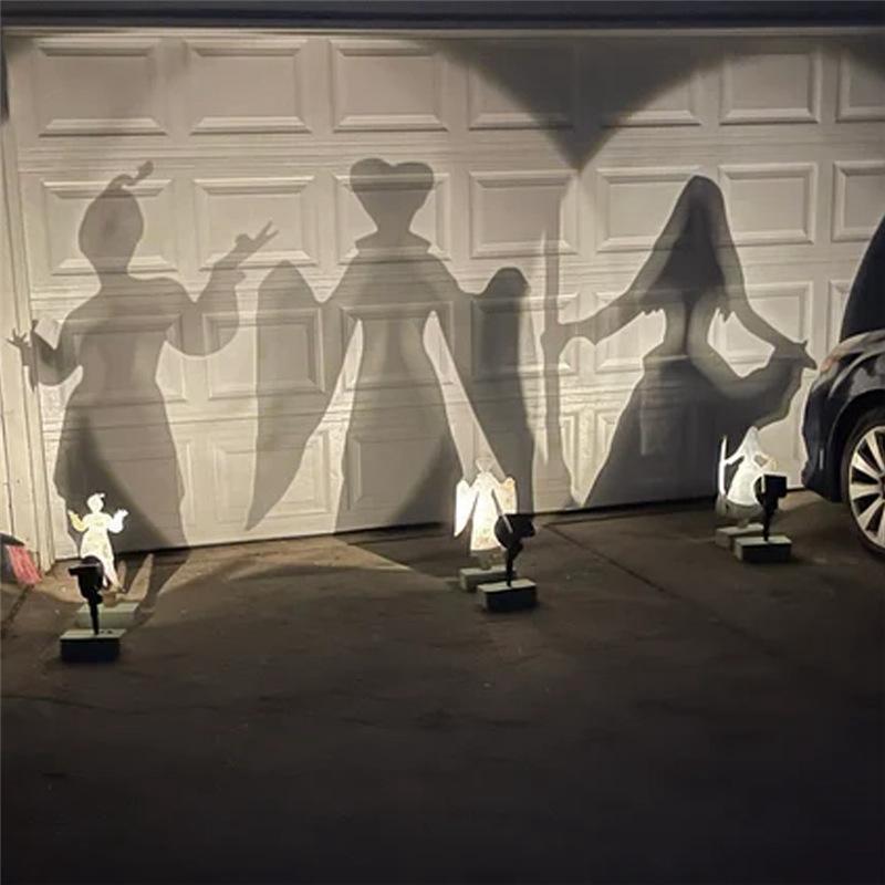 AD23-Halloween Shadow Projector, Garden Projection Ground Ornaments, Halloween Metal Decoration