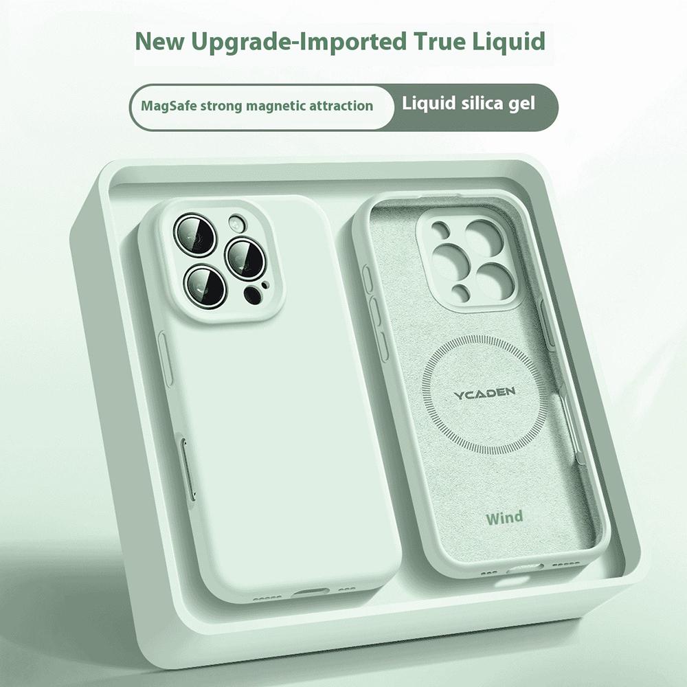 Candy Color Phone Case For iPhone 17 16 15 14 13 12 Pro Max Air For Magsafe Magnetic Wireless Charge Soft Liquid Silicone Cover