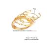 5pcs Punk Multilayer Bracelets for Female Elegant Delicate Twist Sparkling Adjustable Bangles Jewelry Couples Gifts