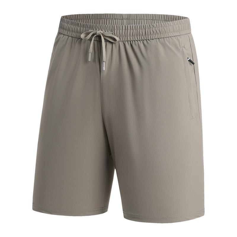 Summer Ice Silk Shorts for Men, Thin, Quick Drying, Breathable Casual Pants, Men's Loose Five Quarter Pants, Men's Beach Pants, Men's Sports Pants