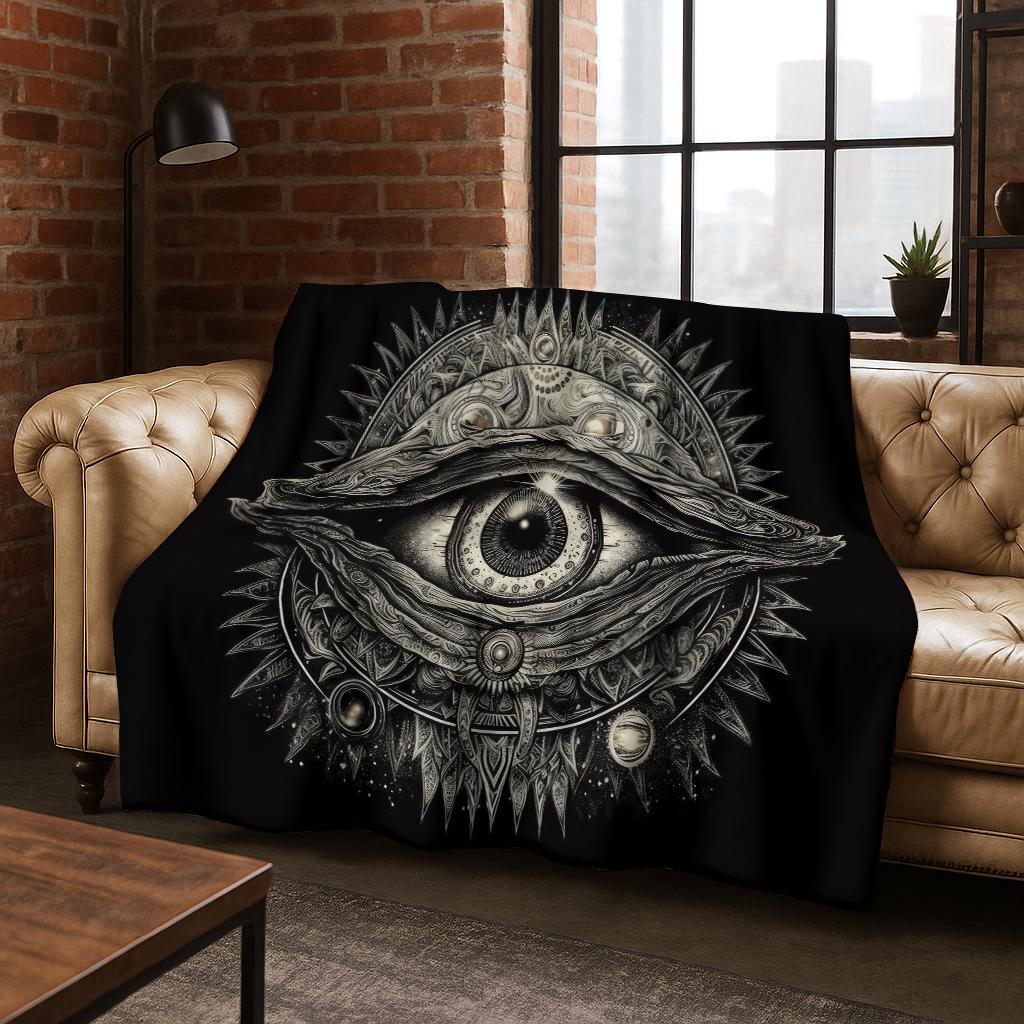 Beauty Eye of Providence Freemasonry Evil Eyes Flannel Blanket,Warm and Cozy Soft Throw Blanket for Home Bedroom Bed Sofa Kids