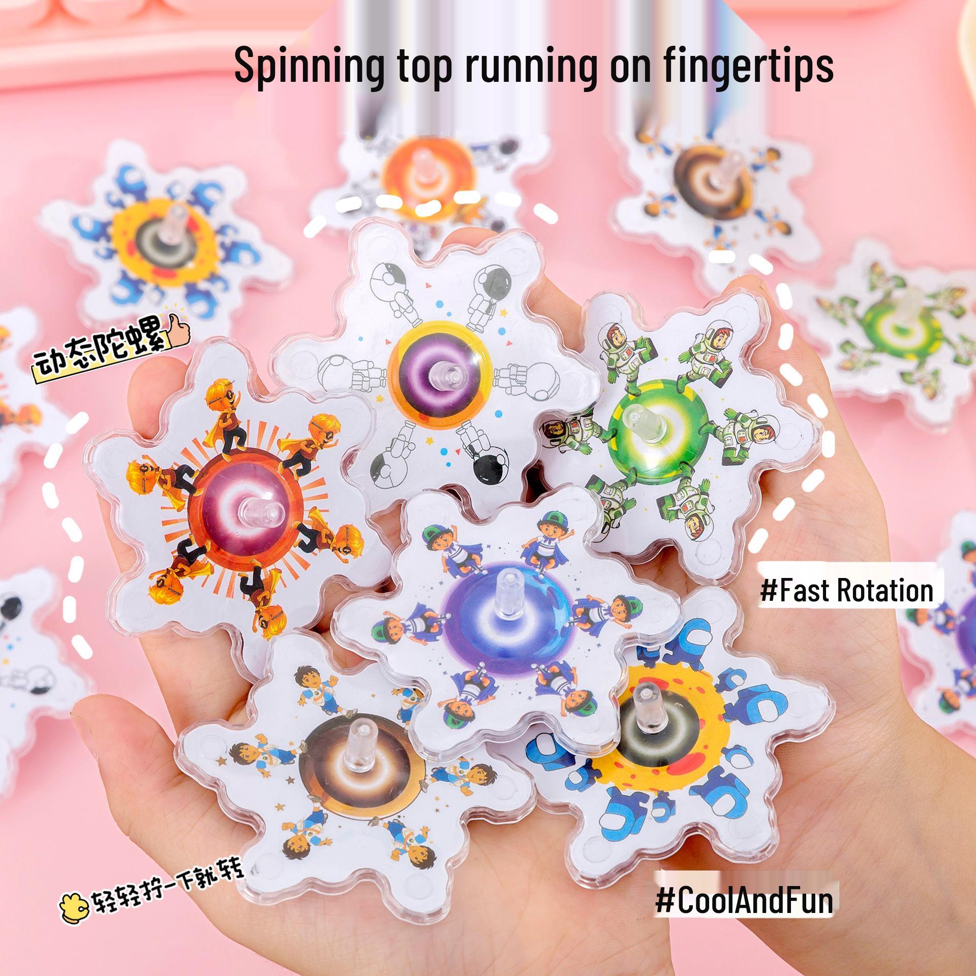 Разноцветный прозрачный пластиковый волчок-игрушка для детей - Маленький гироскоп в подарок