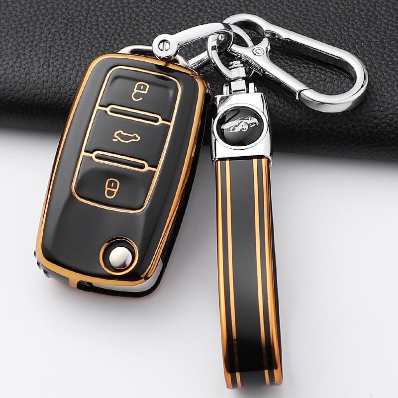New Tpu Car Key Case Cover Shell For Vw Volkswagen Polo Tiguan Passat Golf Jetta Lavida Skoda Octavia 2 3 Button Accessories