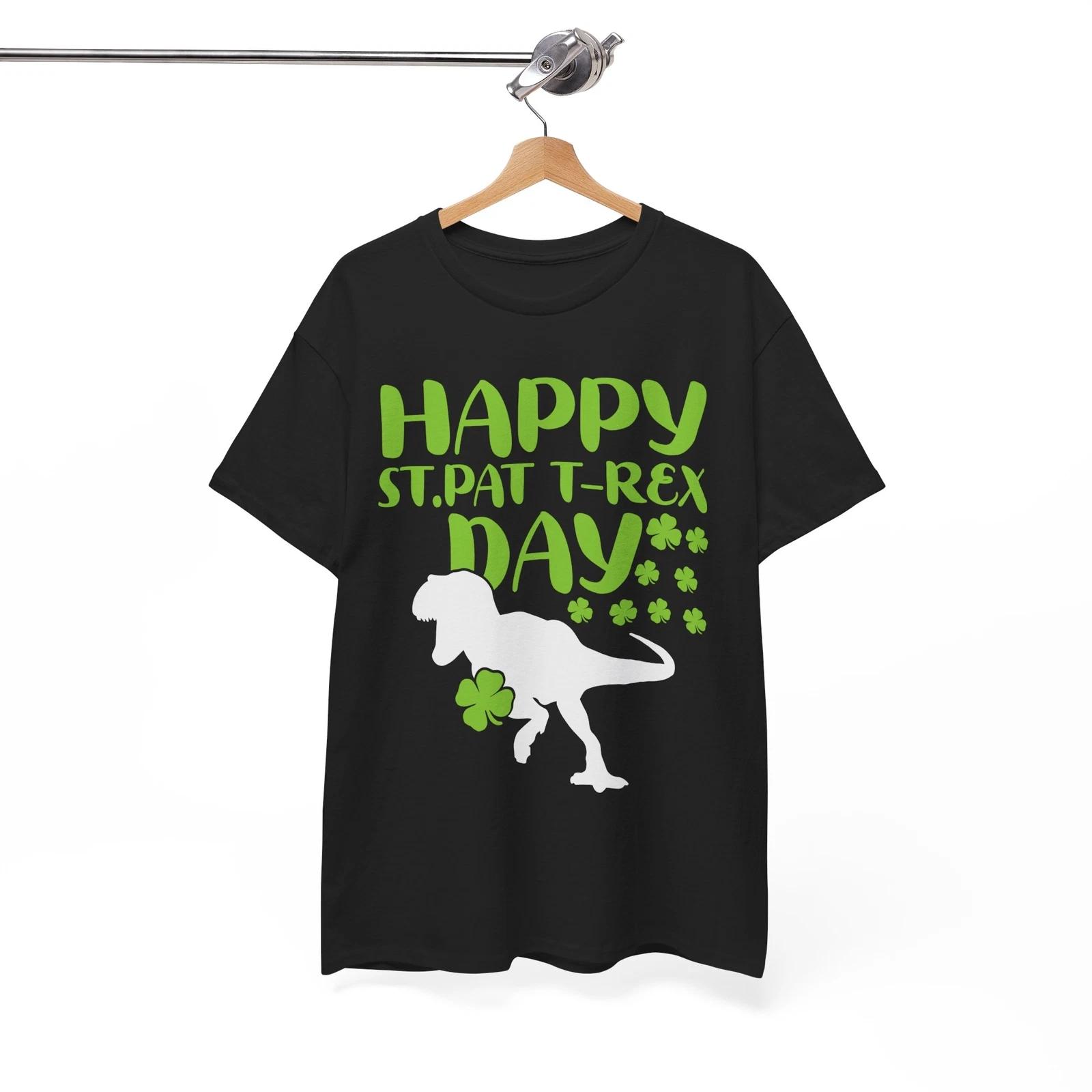 

Dinosaur T-Shirt | Kids Happy St Pat Trex Day Dino St Patricks Day Shirt L