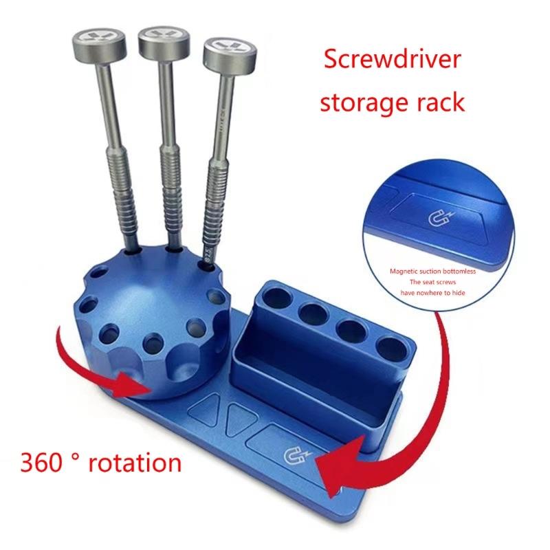 Versatile Organizer for Cell Phone Maintenance Neat Screwdrivers Storage Rack Innovative Organizer Box for Repair Tools