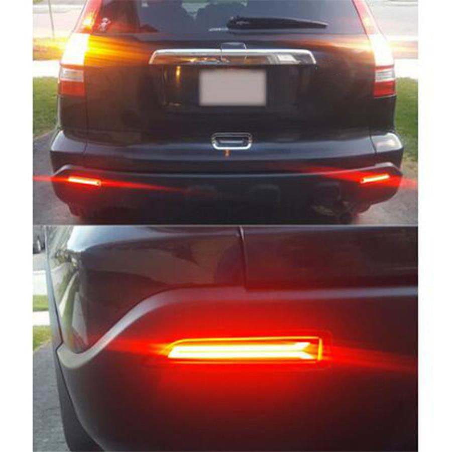 2x LED Rear Bumper Reflector Light Brake Lamp For Honda CRV 2007-09 City 2012-14