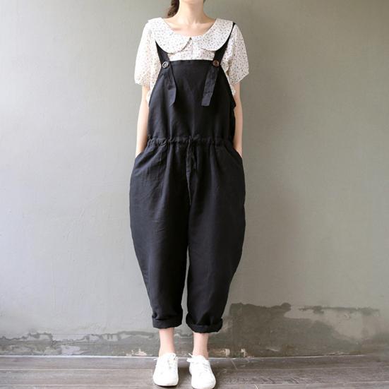 Vintage Women's Jumpsuit Bib Cargo Pants Harem Oversized Overalls Dungaree