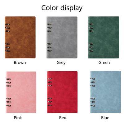 Practical 6 Ring Binder Planner Notebook A5 Refillable Loose Leaf Round Ring Journal Notepad with 100 Sheets Lined Paper