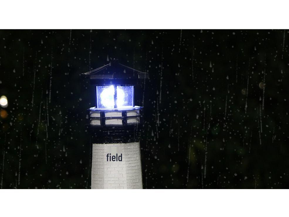 Solar Rotating Lighthouse Resin Garden Ornament