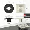 Stainless Steel Floor Drain Removable Hair Catcher Square Shower Drain with Flange for Bathroom, Kitchen Easy To Clean
