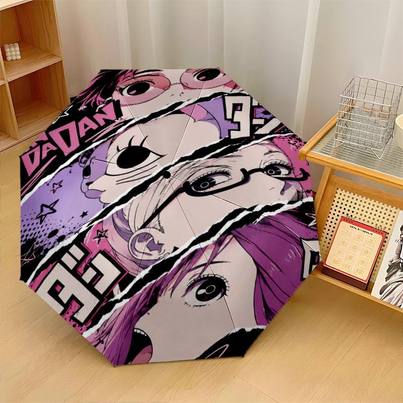 Dandadan Windproof Auto 8 Rib Folding Umbrella Portable Outdoor Parasol
