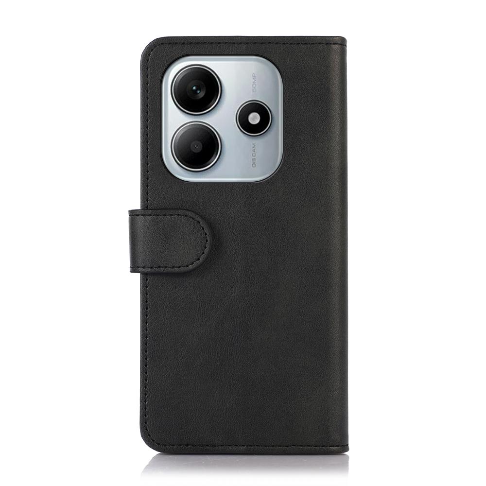 For Xiaomi Redmi Note 14 4G (163.25mm) Case Cowhide Texture Leather Wallet Phone Cover with Stand