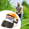 Garden Grass Trimmer Safety Helmet Hat With Full Face Mesh Protective Mask For Logging Brush Cutter Forestry Protection