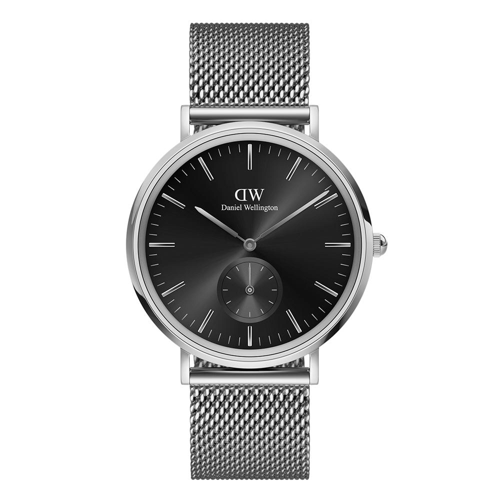 Danielwellingteon Classic Multi-Eye Mesh Onyx Black Dial Silver Metal Watch