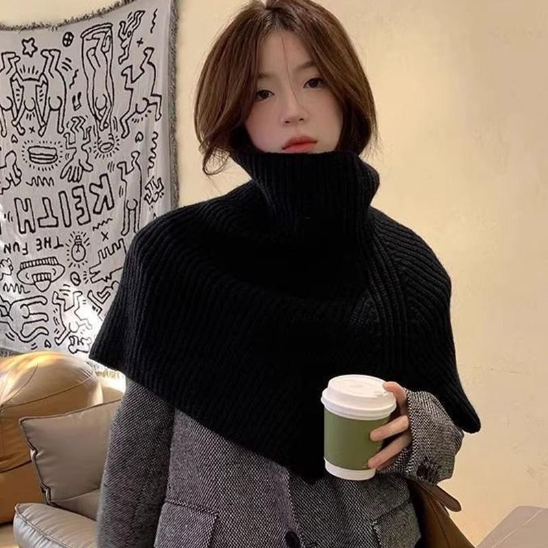 Autumn And Winter Fashionable Irregular Scarf For Women High-End Outer Pullover Scarf Versatile Cold-Proof And Warm Shawl