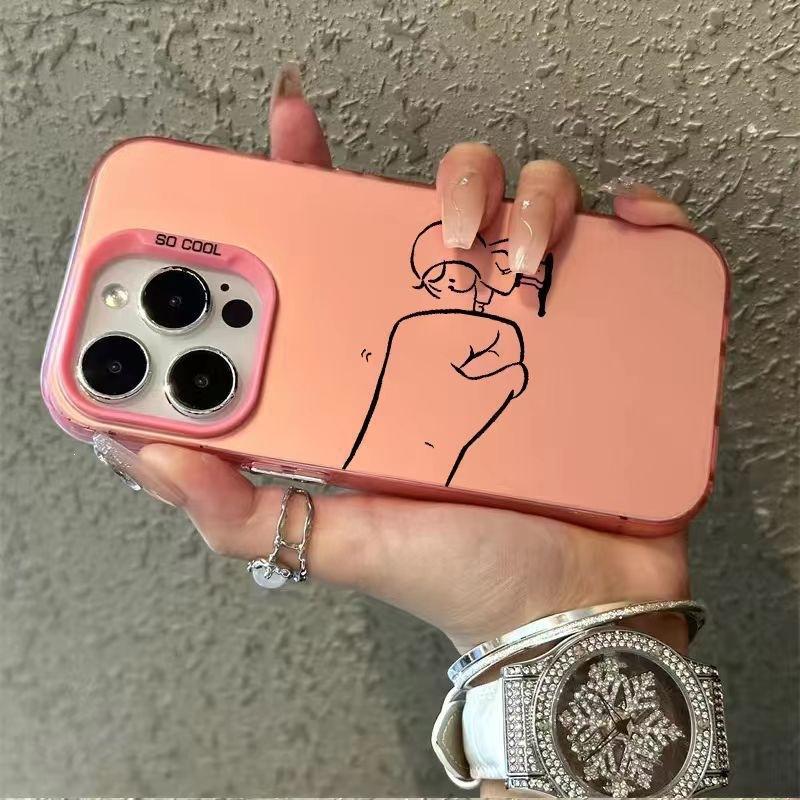Big fist touches small fist, suitable for iPhone15 Apple 14Pro new 13pro12 anti-drop 11 simple x/xr