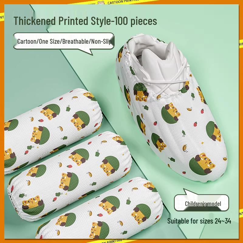 Disposable Shoe Covers - Thickened Non-Woven, Wear-Resistant, Ideal for Indoor Use In Computer Rooms or by Students.