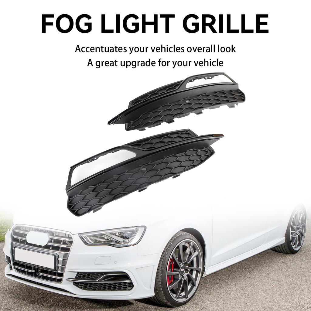 Lower Bumper Fog Light Cover Grill Grille 8V3807681G 8V3807682G Fit for A3 S3 S-Line 2013-2016