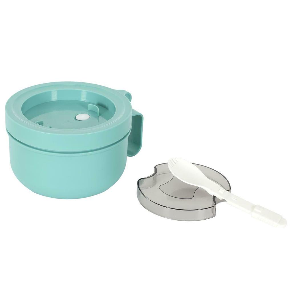 ROUND LUNCHBOX Blue with FOLDABLE FORK